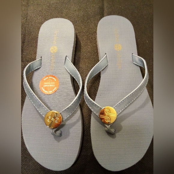 Lindsay Phillips - NWT Yoga Mat Foot bed, Logo Button Non-Slip Soles, Denim Blue - Picture 12 of 15